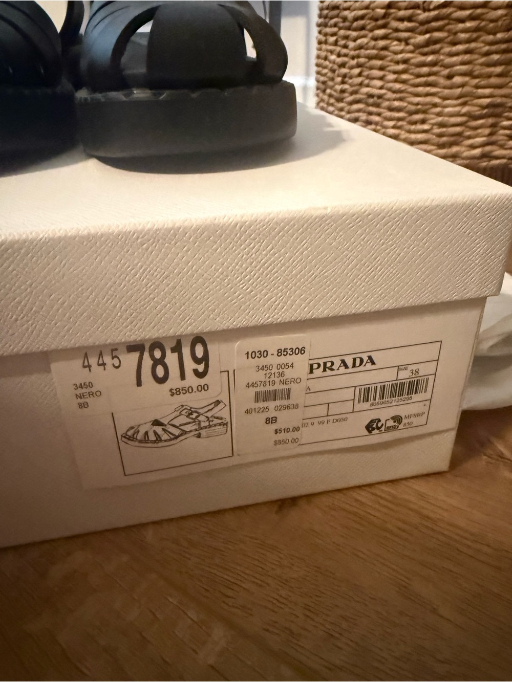 Prada Black Jelly Fisherman Sandals - Picture 5 of 5